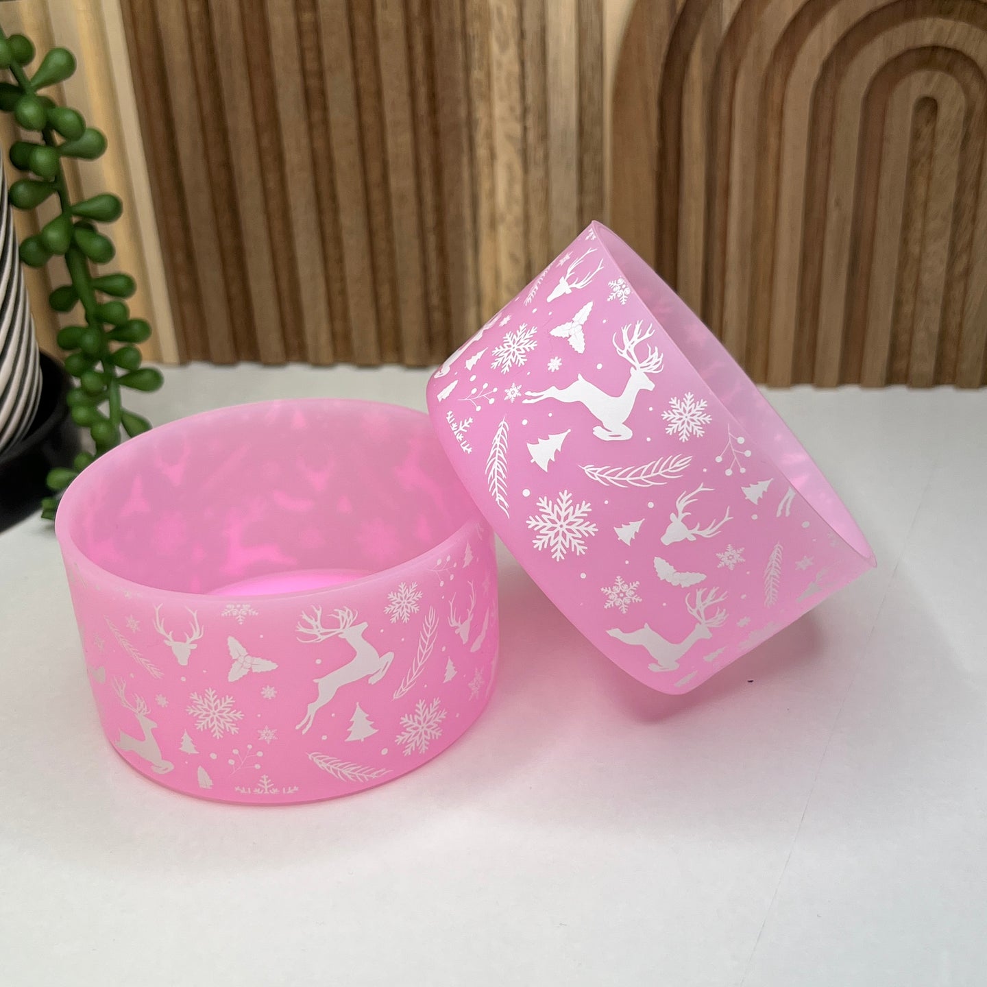 Pink Glitter Winter Tumbler Boot